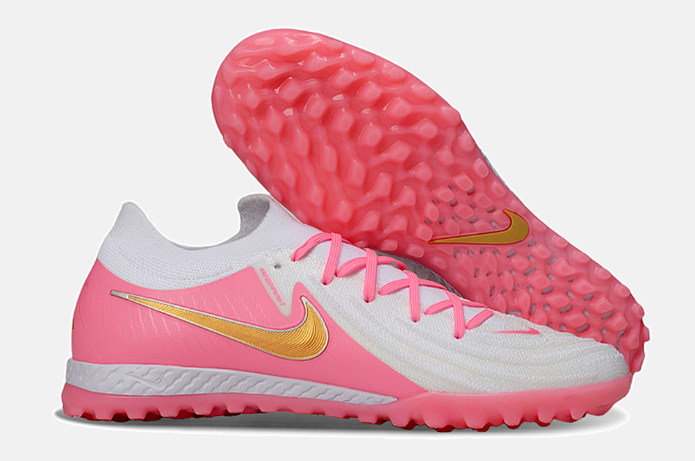 Chuteira Society Nike Phantom GX II TF - Branca e Rosa - imagem 8