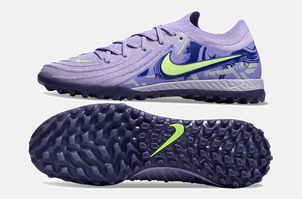 Chuteira Society Nike Phantom GX II TF - Roxa e Verde