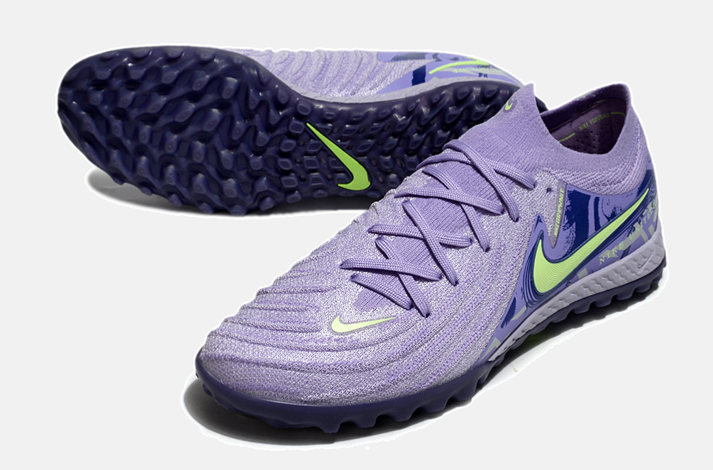 Chuteira Society Nike Phantom GX II TF - Roxa e Verde
