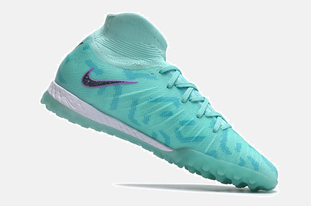 Chuteira Society Nike Phantom Luna II TF - Azul, Preta e Roxa