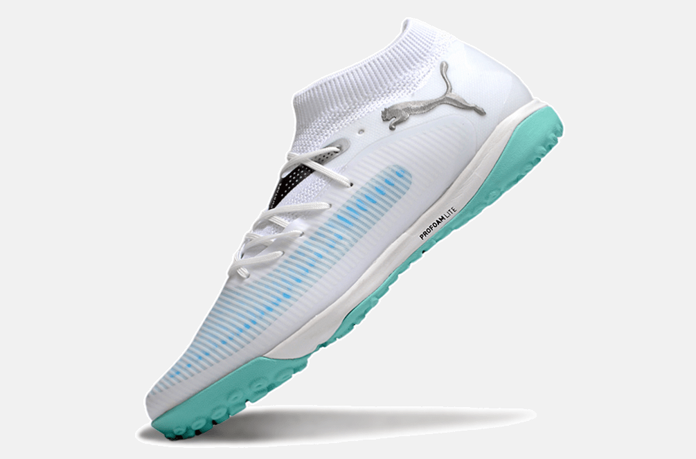 Chuteira Society Puma Future 8 TF - Branca e Azul - MAGNUM SPORT*