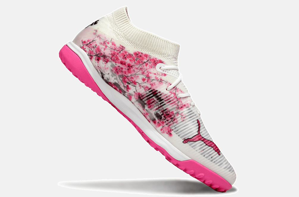 Chuteira Society Puma Future 8 TF - Branca e Rosa - MAGNUM SPORT*