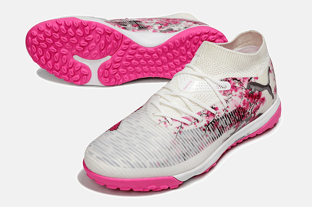 Chuteira Society Puma Future 8 TF - Branca e Rosa - MAGNUM SPORT*