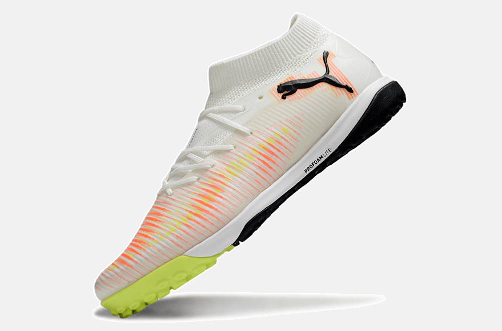 Chuteira Society Puma Future 8 TF - Branca, Laranja e Verde - MAGNUM SPORT*