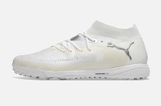 Chuteira Society Puma Future 8 TF - Branca - Whiteout Pack