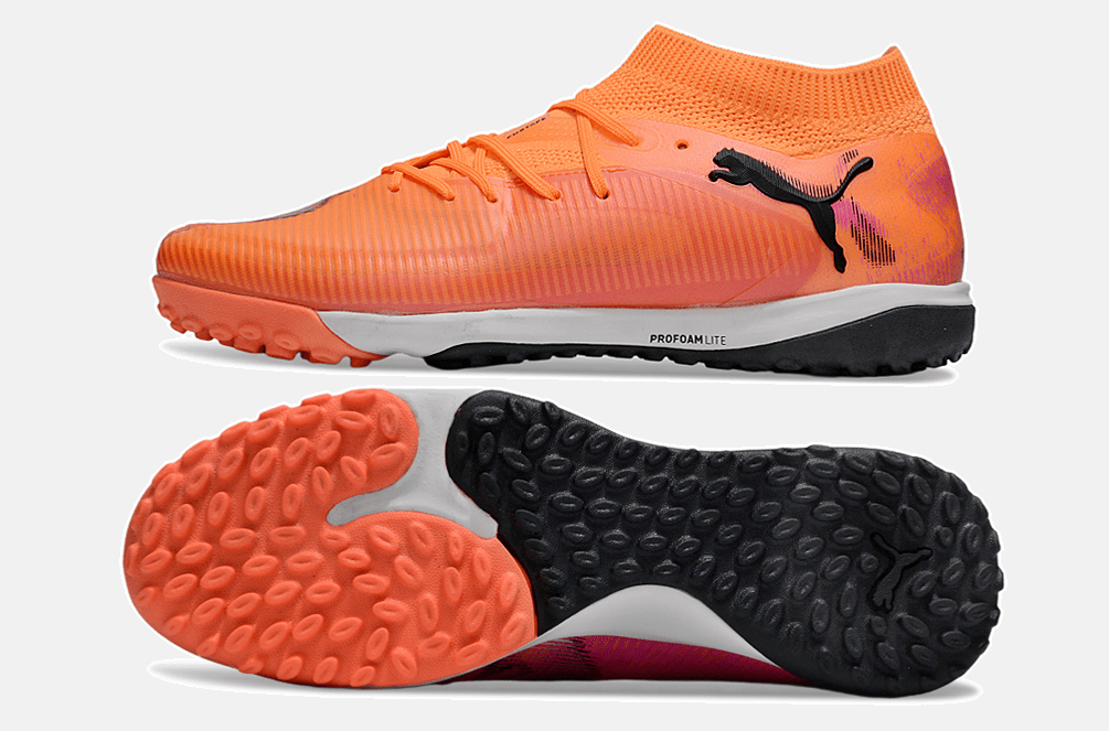 Chuteira Society Puma Future 8 TF - Laranja e Rosa - Hot Pursuit Pack - MAGNUM SPORT*