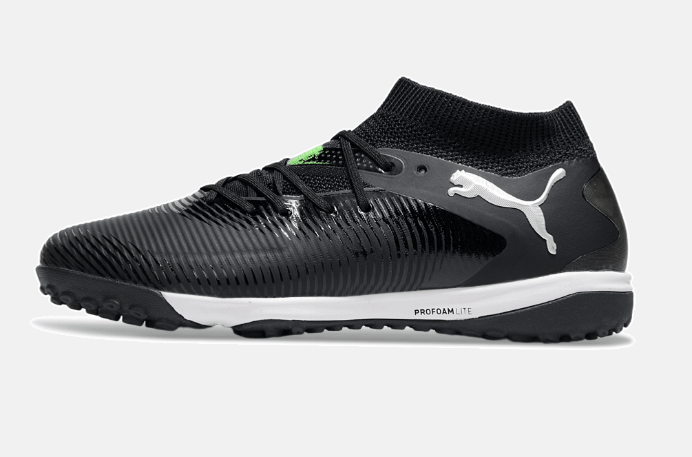 Chuteira Society Puma Future 8 TF - Preta, Branca e Verde - Eclipse Pack - MAGNUM SPORT*