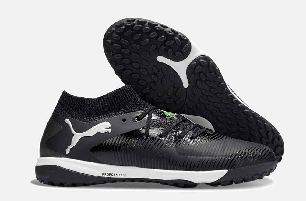 Chuteira Society Puma Future 8 TF - Preta, Branca e Verde - Eclipse Pack - MAGNUM SPORT*