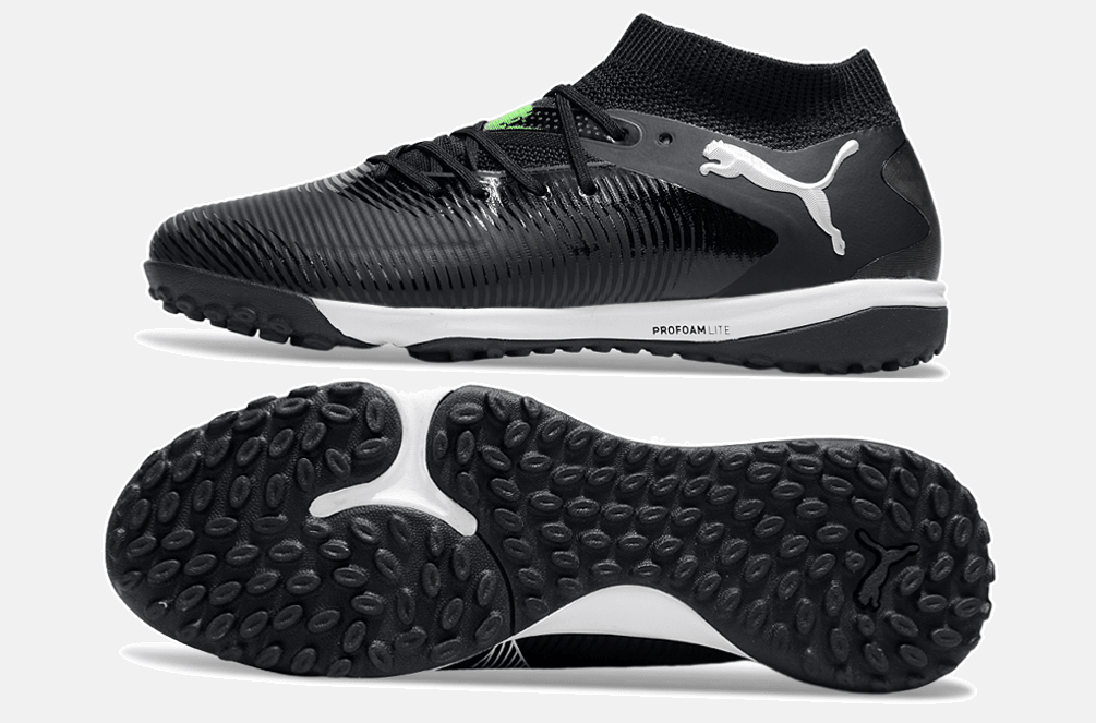 Chuteira Society Puma Future 8 TF - Preta, Branca e Verde - Eclipse Pack - MAGNUM SPORT*