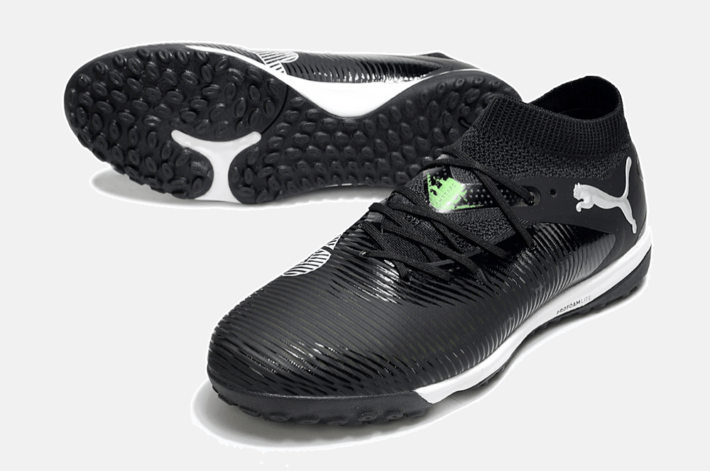 Chuteira Society Puma Future 8 TF - Preta, Branca e Verde - Eclipse Pack - MAGNUM SPORT*
