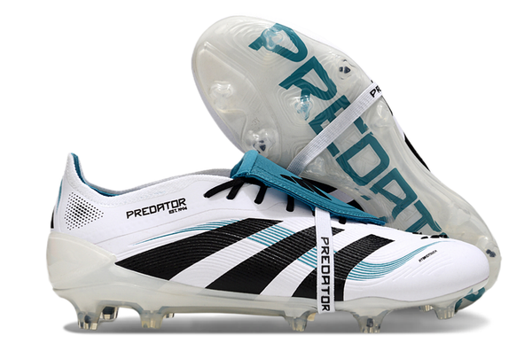 Chuteira Adidas Predator Elite Fold-Over Tongue FG - Branca, Verde e Preta