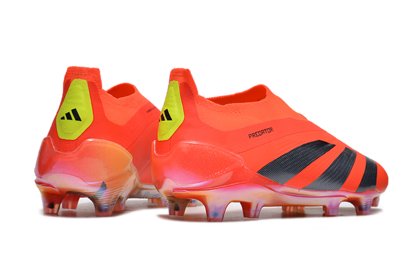 Chuteira Adidas Predator Elite Laceless FG - Laranja e Cinza