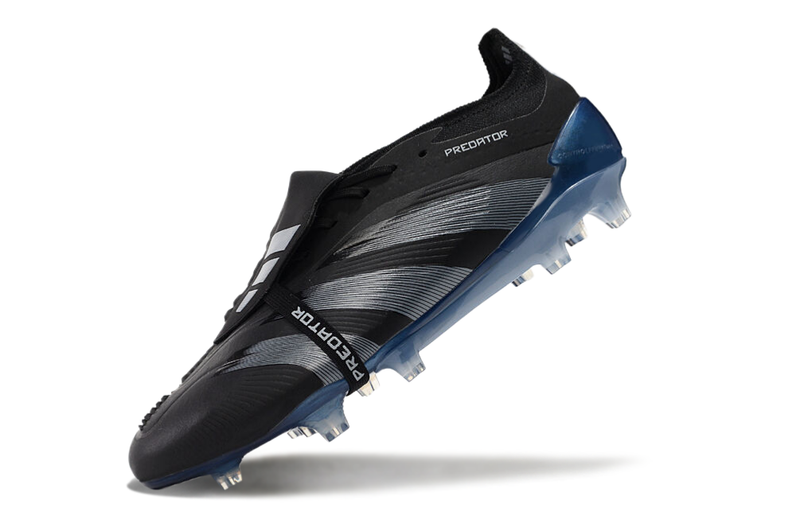 Chuteira Adidas Predator Elite Tongue FG - Preta e Azul