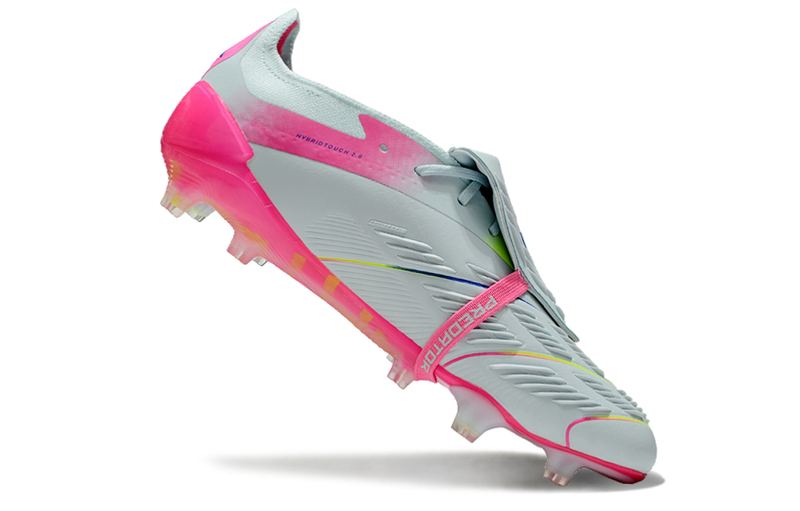 Chuteira Adidas Predator Elite Tongue FG - Branca e Rosa