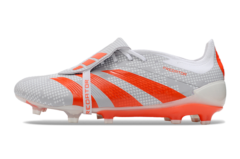 Chuteira Adidas Predator Elite Tongue FG - Cinza e Laranja