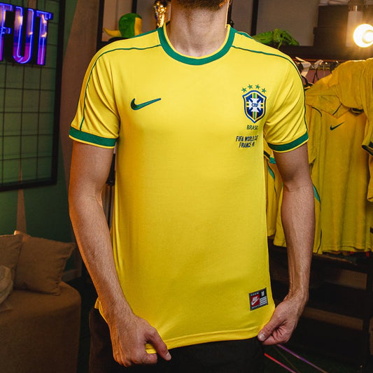 Camisa Seleção Brasileira 1998 I - Pronta Entrega