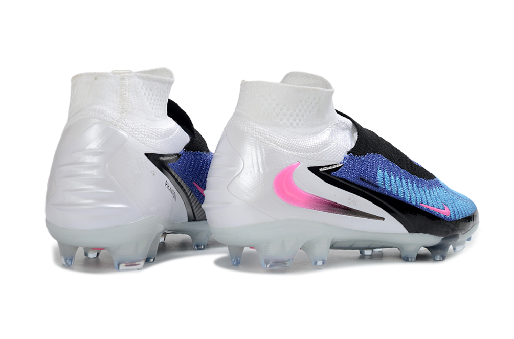 Chuteira Nike Phantom 6 Elite FG - Branca, Azul e Rosa - Attack Pack