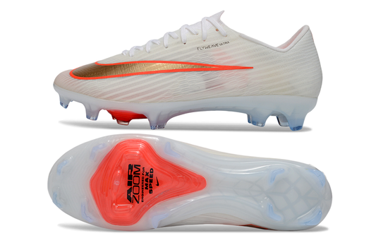 Chuteira Nike Air Zoom Mercurial Superfly 11 Elite FG - Branco e Laranjado