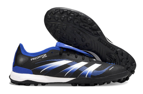 Chuteira Society Adidas Predator Elite Fold-Over Tongue TF - Preta, Azul e Branca