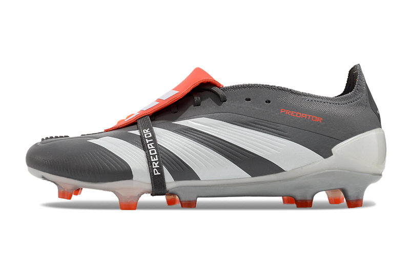 Chuteira Adidas Predator Elite Tongue FG - Cinza e Branca