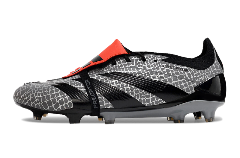 Chuteira Adidas Predator Elite Tongue FG - Preta e Cinza