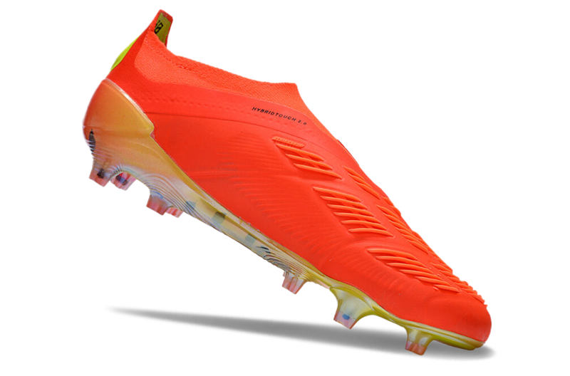 Chuteira Adidas Predator Elite Laceless FG - Laranja e Cinza