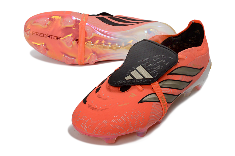 Chuteira Adidas Predator Elite FT 26 FG Copa do Mundo - Road to Glory Pack - Bege e Dourada