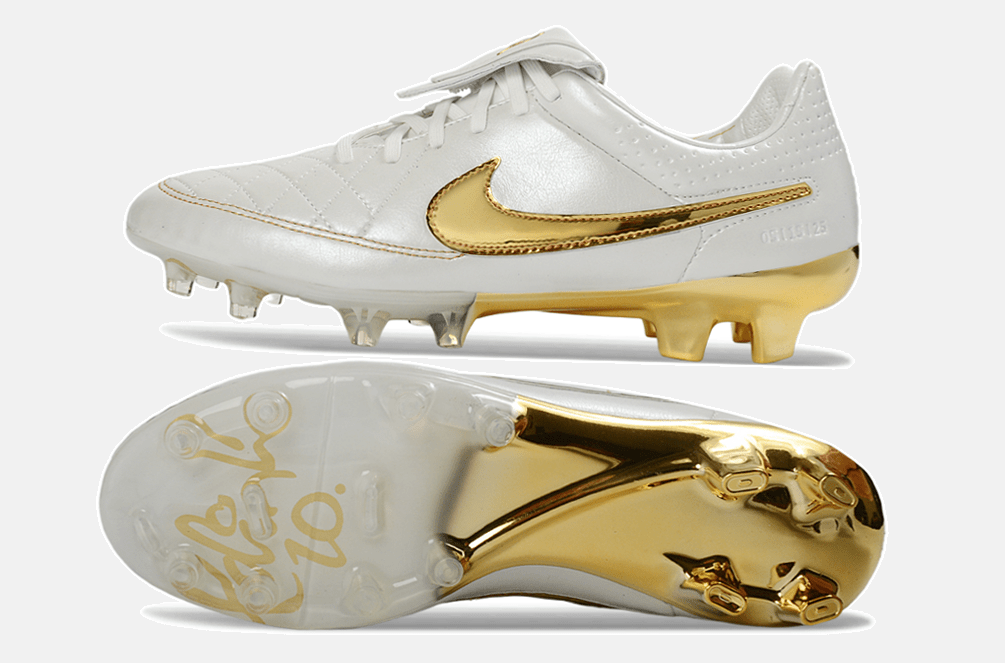 Nike Tiempo Legend Elite FG - Branca e Dourada - Touch of Gold - MAGNUM SPORT*
