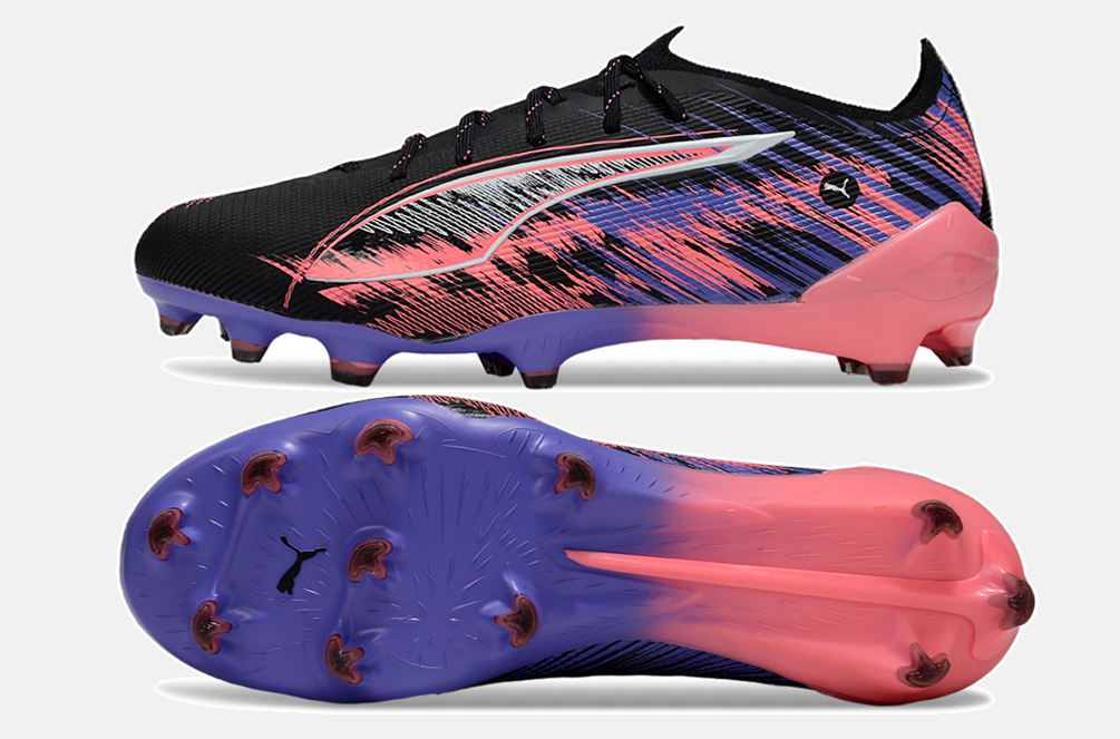 Puma Ultra 5 FG - Preto, Rosa e Roxo