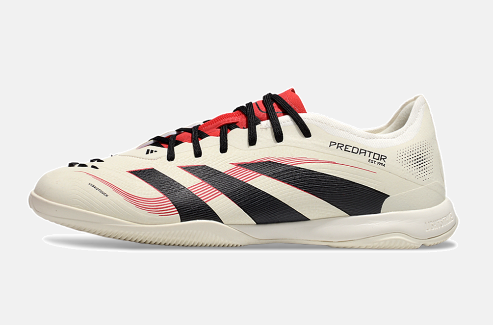 Tênis Futsal Adidas Predator Elite Fold-Over Tongue IC - Begê, Preta e Vermelha