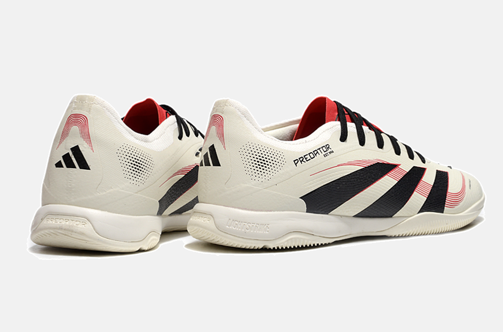 Tênis Futsal Adidas Predator Elite Fold-Over Tongue IC - Begê, Preta e Vermelha