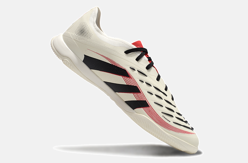 Tênis Futsal Adidas Predator Elite Fold-Over Tongue IC - Begê, Preta e Vermelha