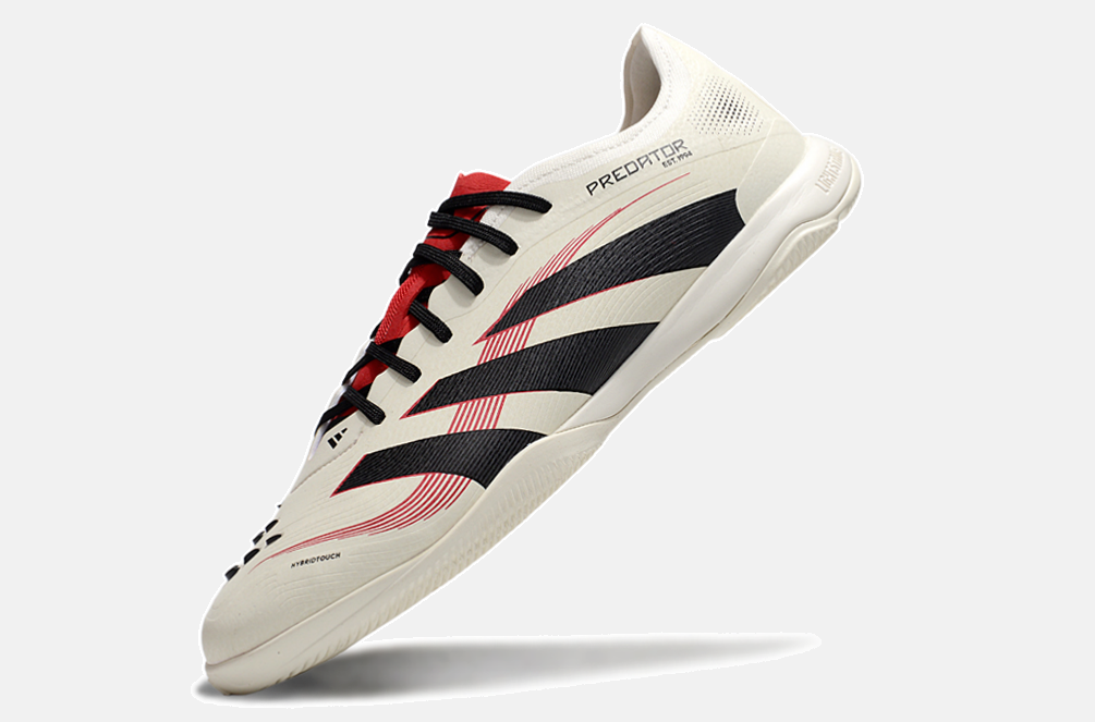 Tênis Futsal Adidas Predator Elite Fold-Over Tongue IC - Begê, Preta e Vermelha