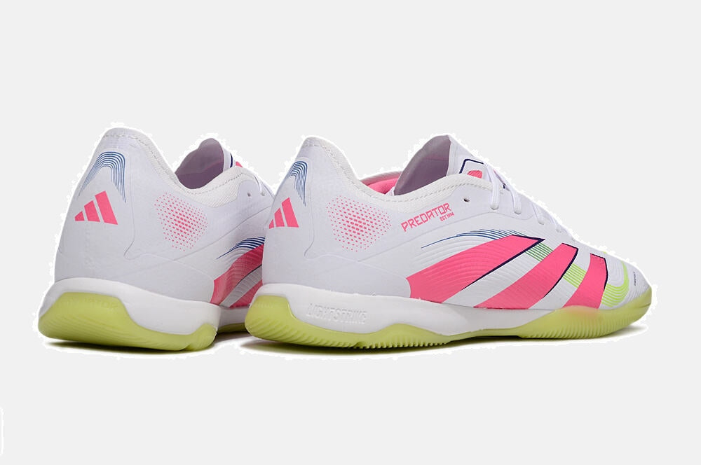 Tênis Futsal Adidas Predator Elite Fold-Over Tongue IC - Branca, Verde, Rosa e Roxa