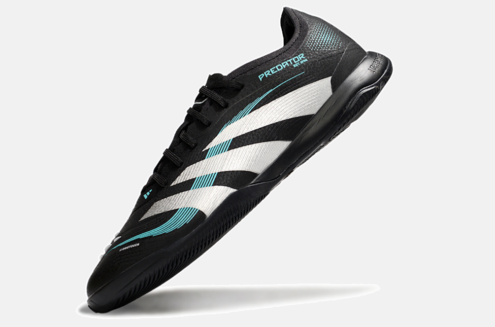 Tênis Futsal Adidas Predator Elite Fold-Over Tongue IC - Preta, Branca e Azul