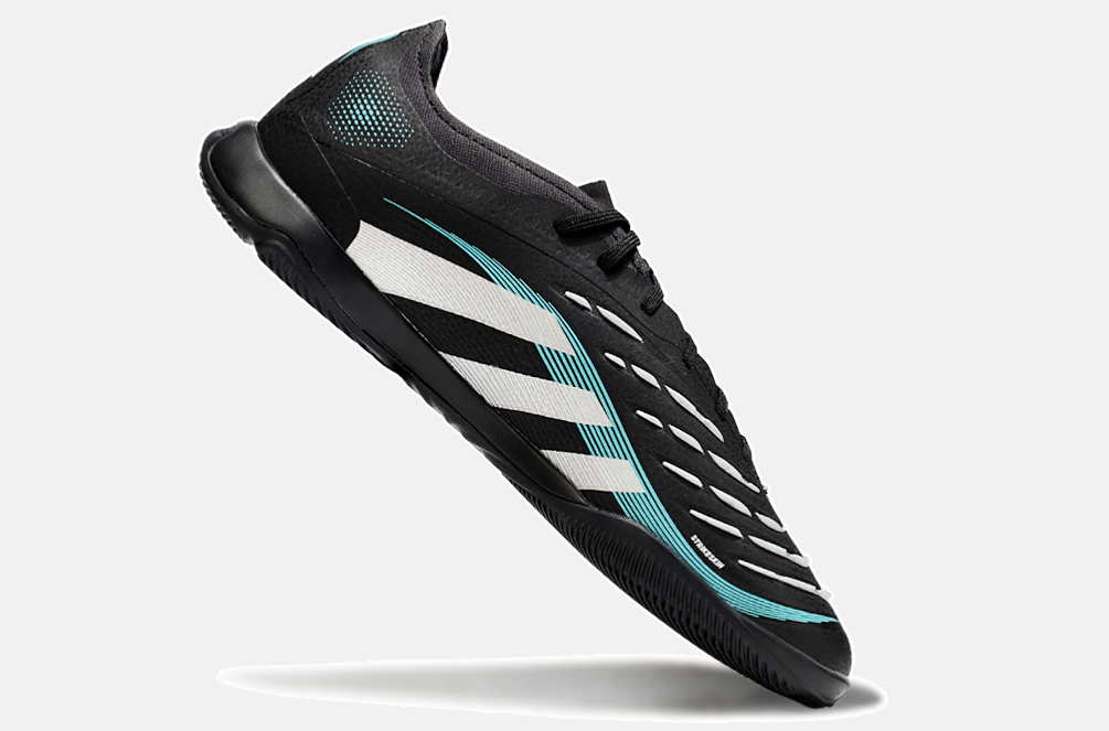 Tênis Futsal Adidas Predator Elite Fold-Over Tongue IC - Preta, Branca e Azul