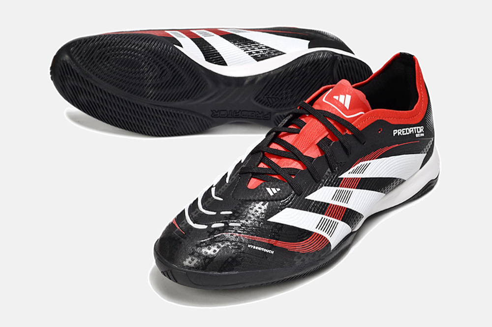 Tênis Futsal Adidas Predator Elite Fold-Over Tongue IC - Preta, Branca e Laranja