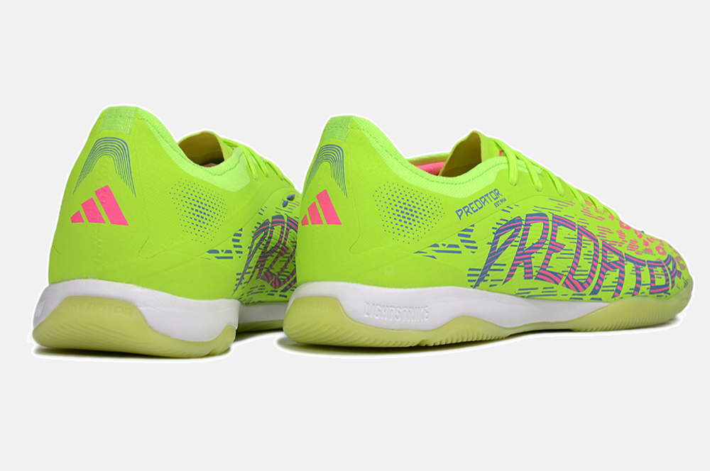 Tênis Futsal Adidas Predator Elite Fold-Over Tongue IC - Verde, Rosa e Roxa