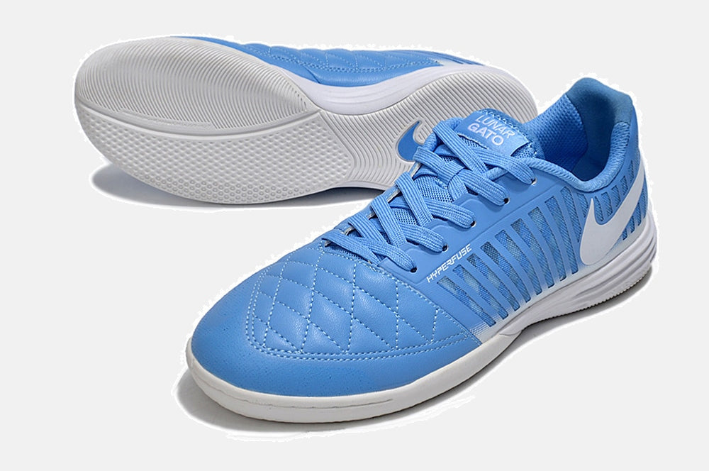 Tênis Futsal Nike Lunar Gato IC - Azul e Branca