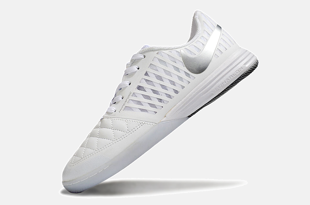Tênis Futsal Nike Lunar Gato IC - Branca e Prata