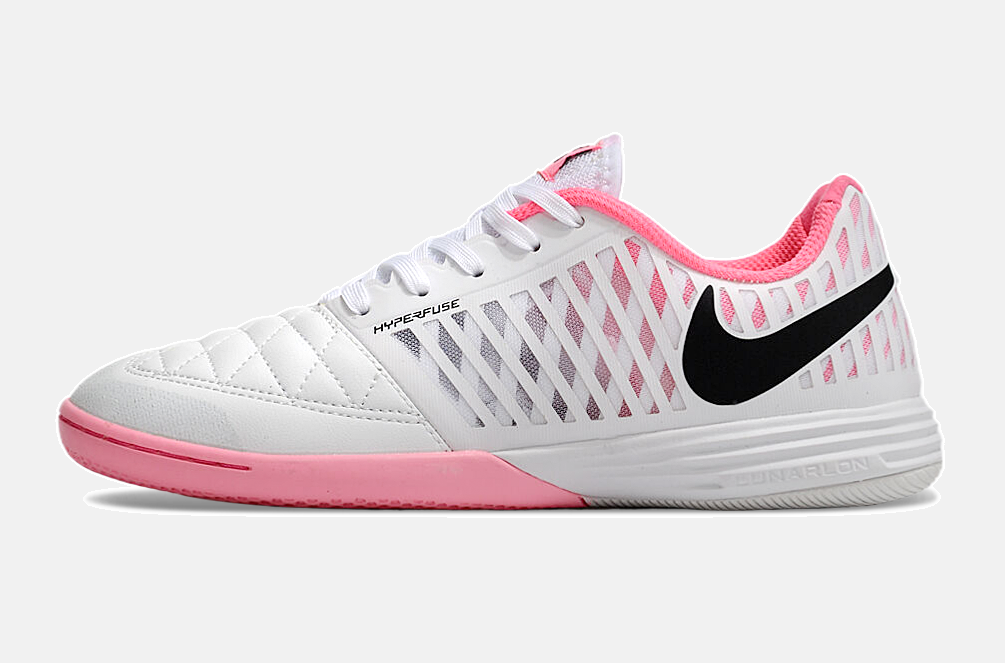 Tênis Futsal Nike Lunar Gato IC - Branco e Rosa