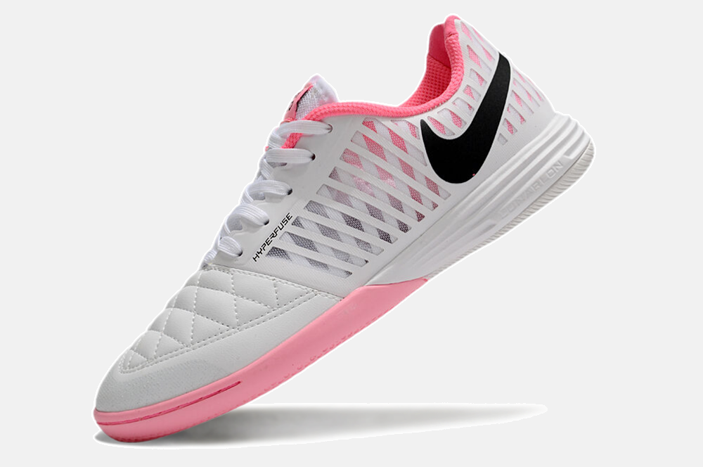 Tênis Futsal Nike Lunar Gato IC - Branco e Rosa