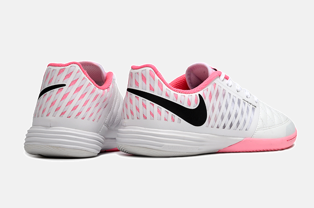 Tênis Futsal Nike Lunar Gato IC - Branco e Rosa