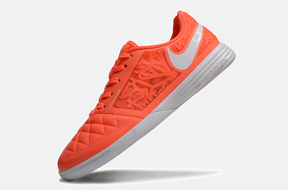 Tênis Futsal Nike Lunar Gato IC - Laranja e Branca