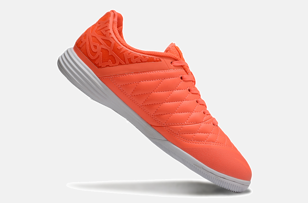 Tênis Futsal Nike Lunar Gato IC - Laranja e Branca