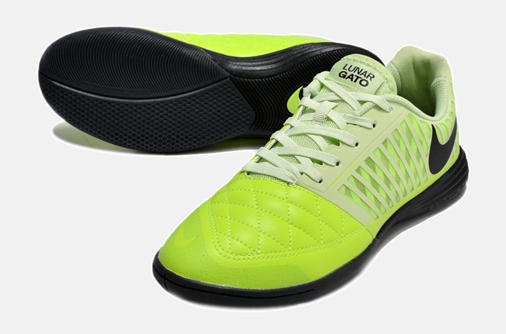 Tênis Futsal Nike Lunar Gato IC - Verde e Preta