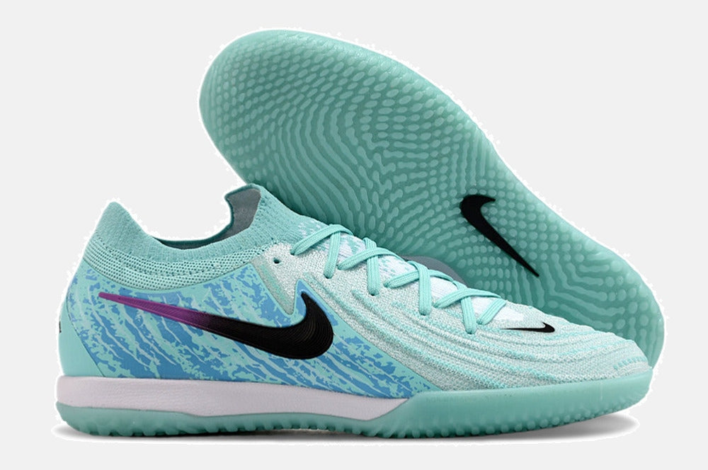 Tênis Futsal Nike Phantom GX II IC - Azul, Roxa e Preta
