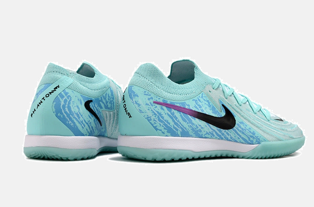 Tênis Futsal Nike Phantom GX II IC - Azul, Roxa e Preta