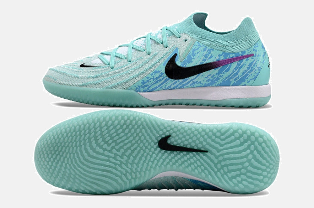 Tênis Futsal Nike Phantom GX II IC - Azul, Roxa e Preta