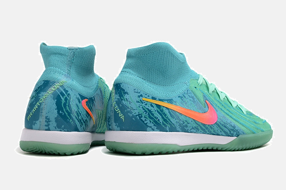 Tênis Futsal Nike Phantom Luna IC - Azul e Verde